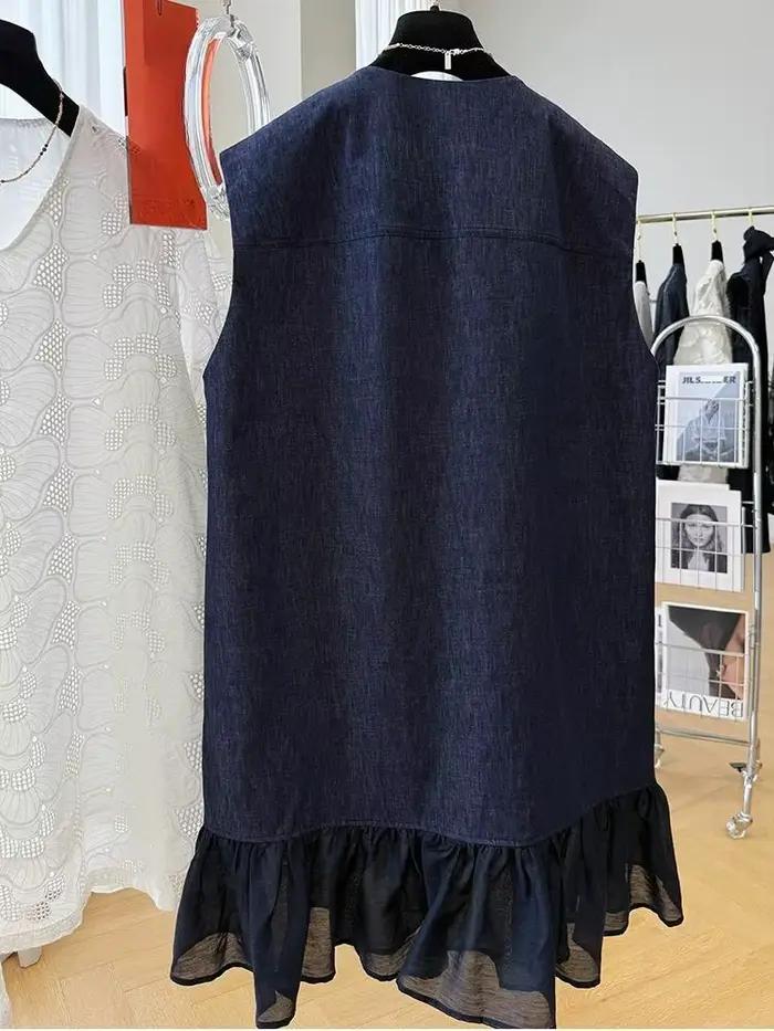 Robe d'été sans manches à col rond pour femmes