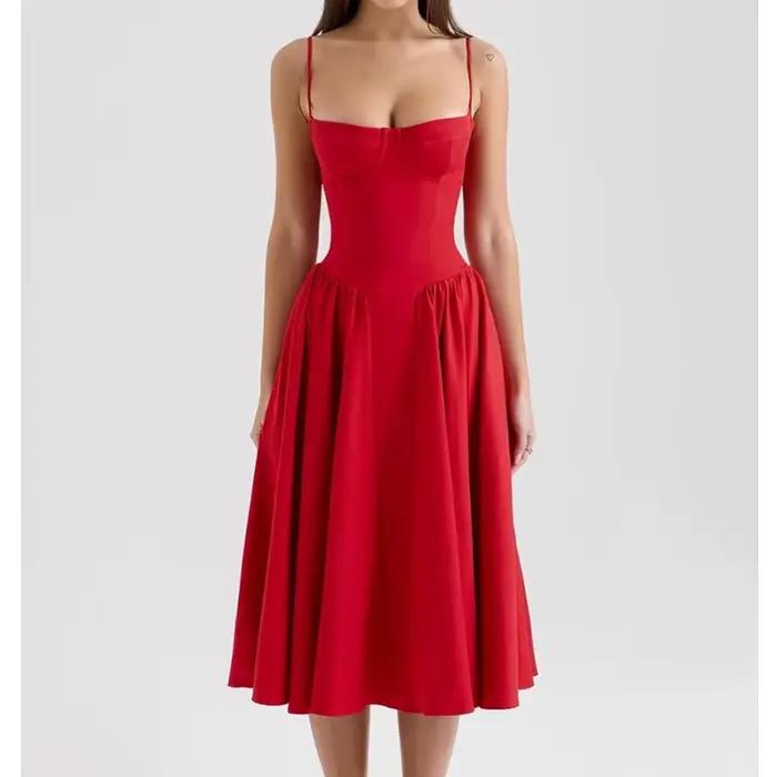Été Sexy femmes robe bohême longues robes de luxe élégant col en v sans manches Slip fleur plage