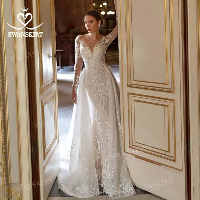 Robe de mariée SwanSarah à manches longues