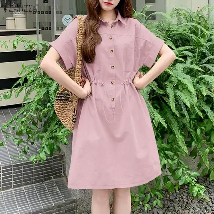 Robe cargo décontractée ZANZEA pour femme