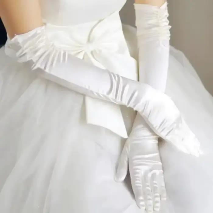 Gants de mariée en gros perlés avec doigts, accessoires de mariage 2025