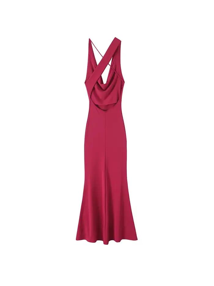 Robe longue asymétrique pour femmes