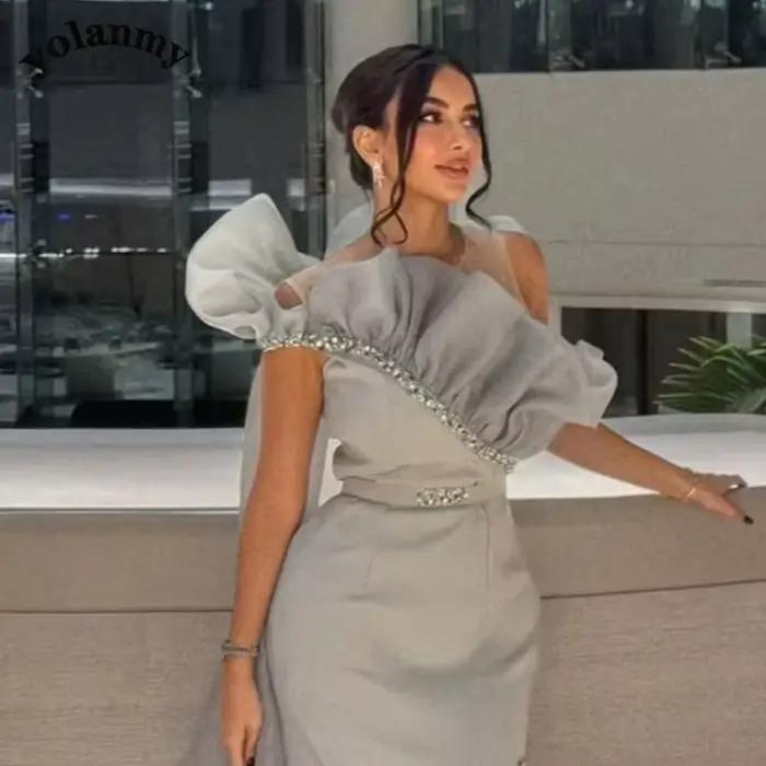 YOLANMY charmante sirène mère De la mariée Robe strass Pageant marié