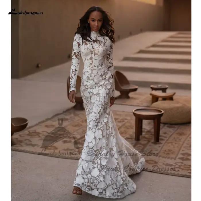 Lakshmigown luxe dentelle florale Boho robes de mariée Style sirène 2025