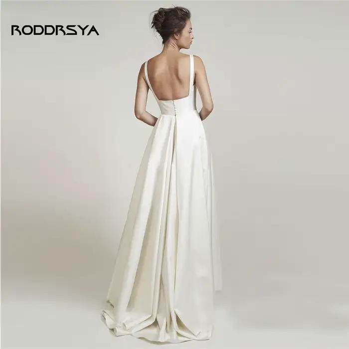 RODDRSYA Robes de mariée simples en satin pour femmes 2026