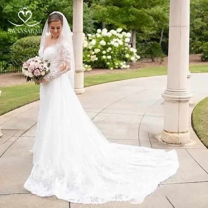 Robe de mariée SwanSarah à manches longues