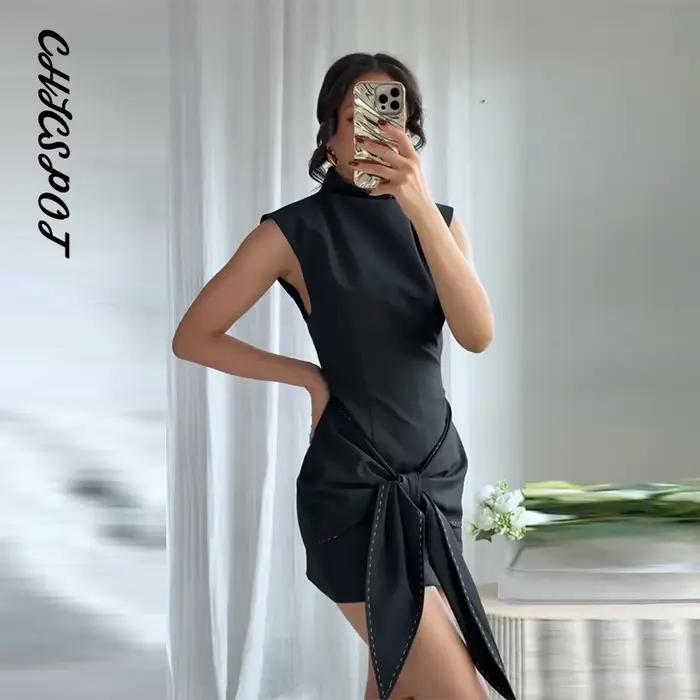 Robe topstitching à lacets en polyester et lin pour femmes style fairycore occasions spéciales