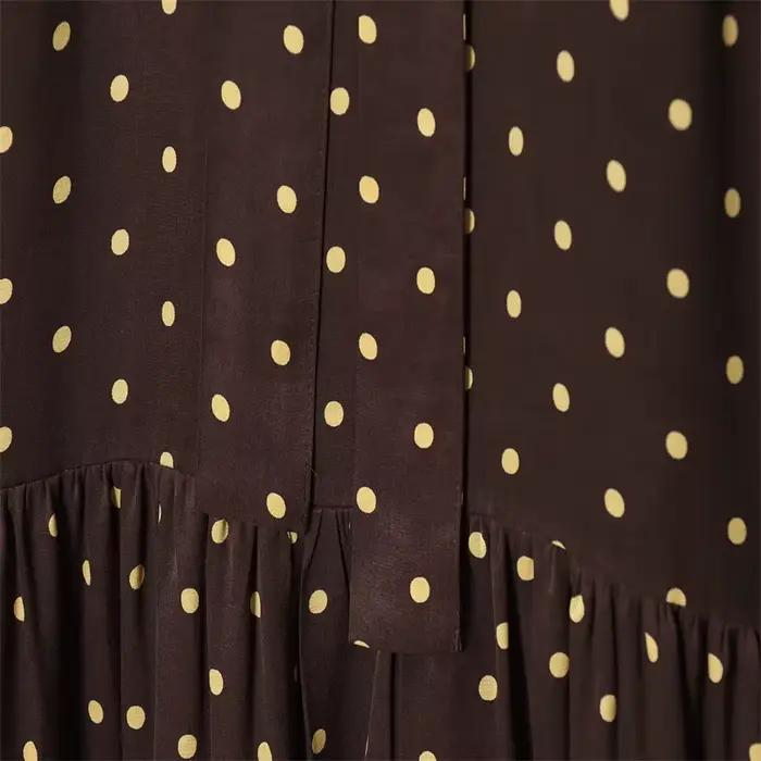 Nouvelle robe à pois à col halter, mode décontractée, élégante et gracieuse