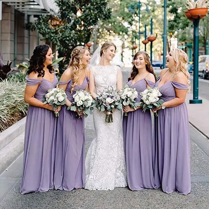 Robe élégante violette 2026 pour femme