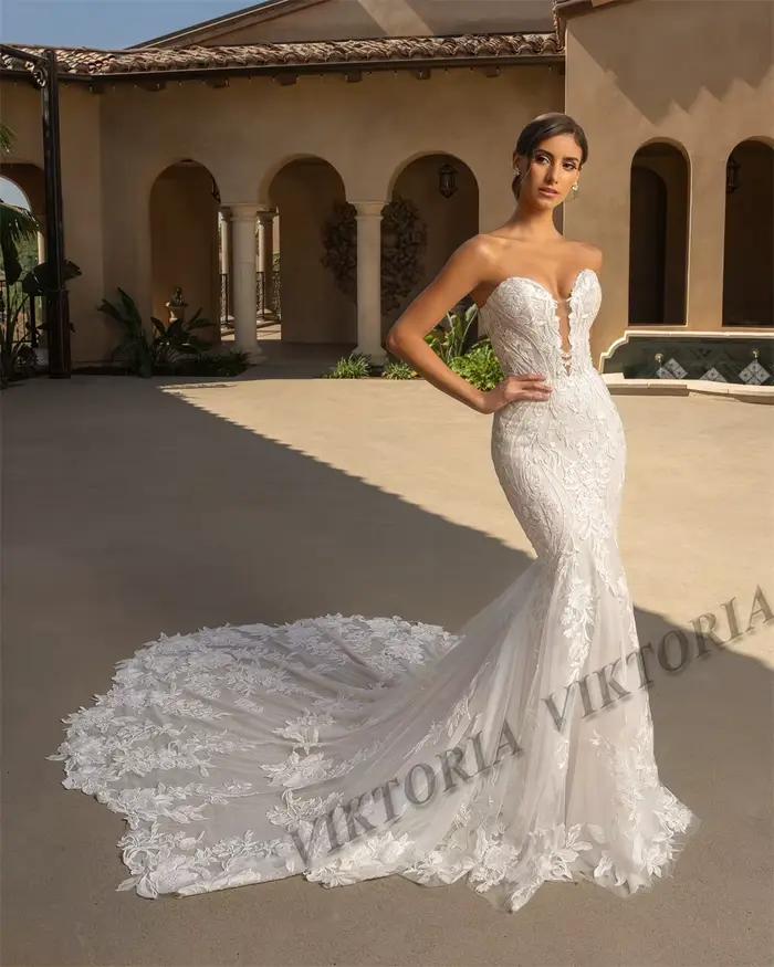 VIKTORIA luxe robe De mariée sirène pour femme