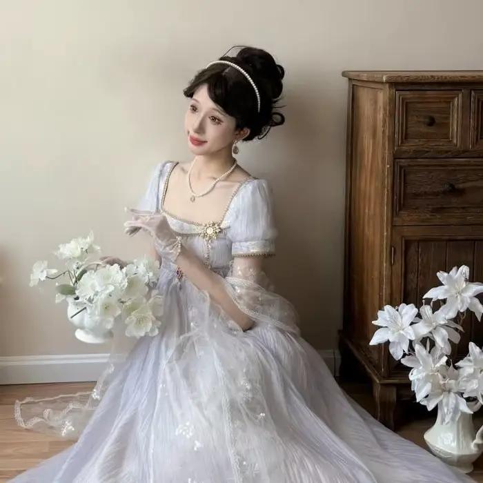 Robe Lolita Empire faite à la main pour femme