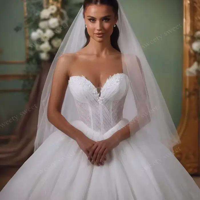 Robe De mariée élégante en Satin Organza avec broderie