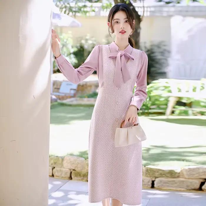Robe Élégante à Manches sulfpour Femme