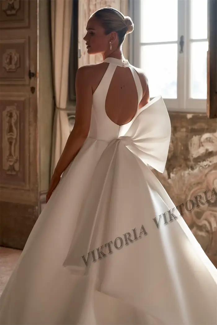 VIKTORIA élégant nœud robes De mariée pour femme