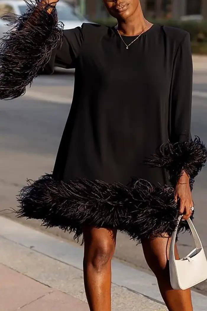 Robe en plumes pour femmes