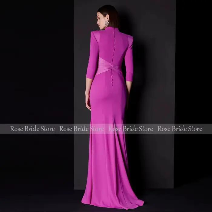 Robes d'invitées de mariage personnalisées pour femmes trompette Fuchsia