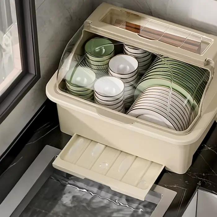 Égouttoir à vaisselle en plastique large et épais, organisateur de vaisselle de cuisine, égouttoir à vaisselle, Solution de rangement peu encombrante pour un usage domestique