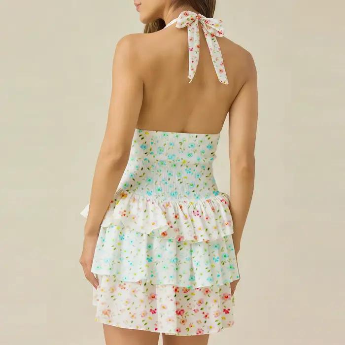 Nouvelle Robe Florale Sans Manches Imprimée à Bretelles Style Français 2026 – Vêtements Femme