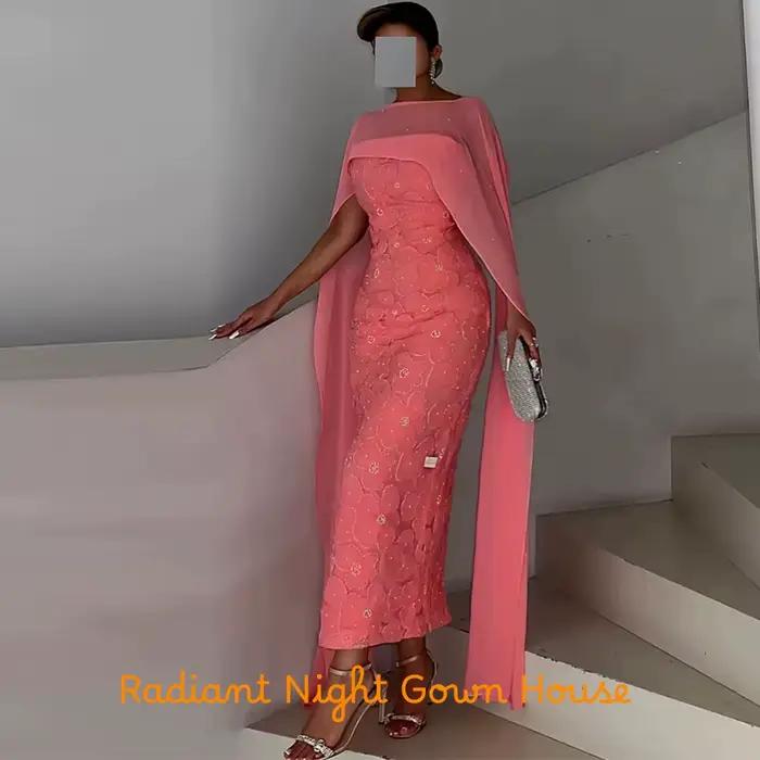 Robe de soirée exquise en tulle à col rond, élégante robe sirène pour occasions spéciales, robes de mariée de luxe avec traîne Watteau, robes de soirée personnalisées pour femmes