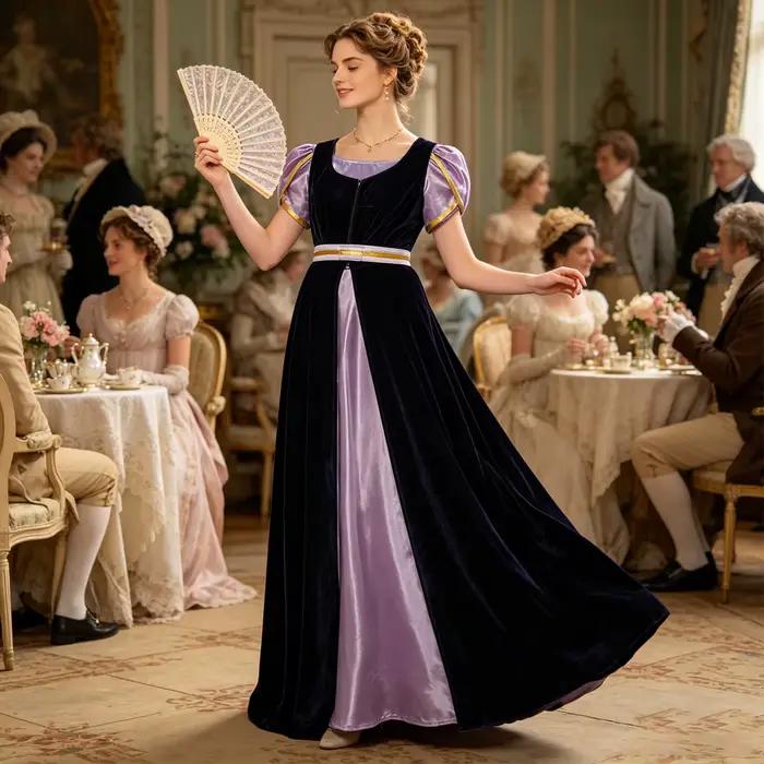 Robe en velours, ensemble deux pièces