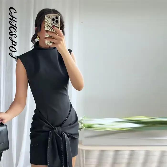Robe topstitching à lacets en polyester et lin pour femmes style fairycore occasions spéciales