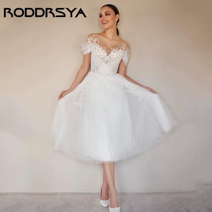 RODDRSYA – robe de mariée trapèze en Tulle