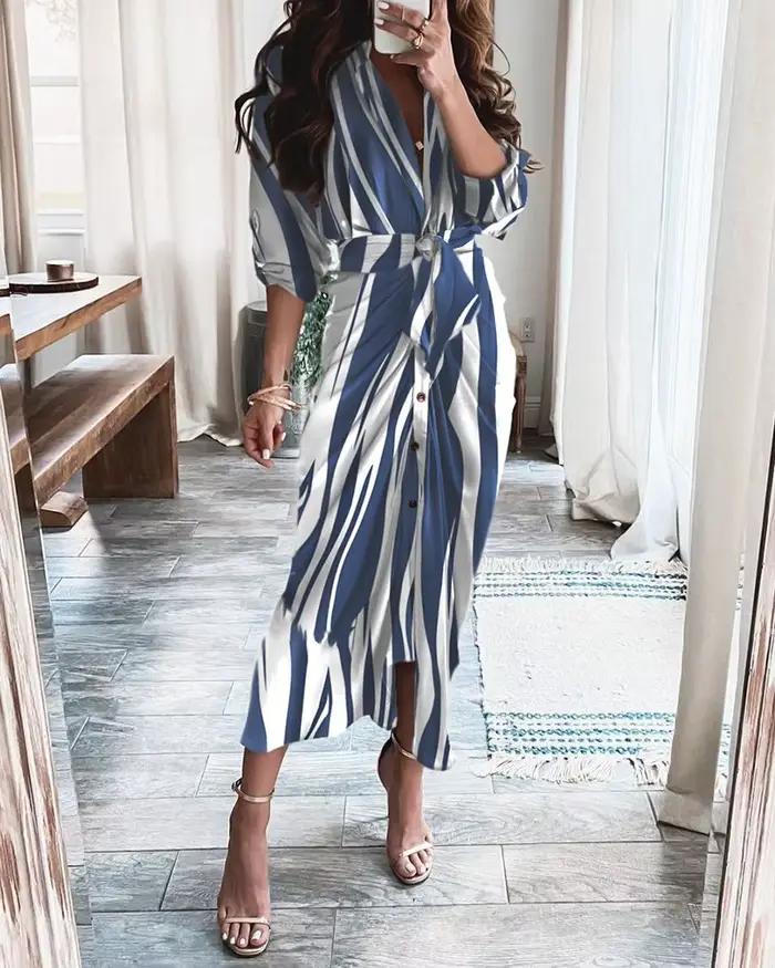 Robe longue à manches longues pour femmes