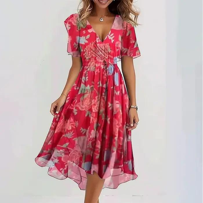 Robe imprimée élégante et à la mode pour femmes