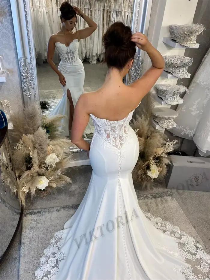 VIKTORIA – robes de mariée attrayantes à fente pour femmes