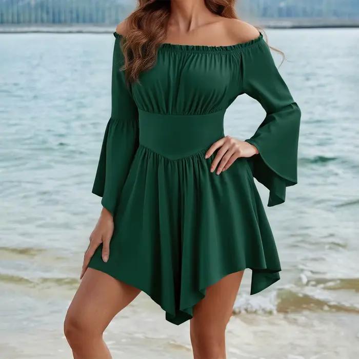 Robe asymétrique au-dessus du genou pour femmes