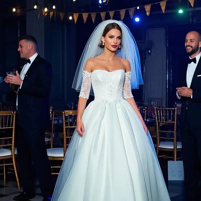 Voile de mariée de Style court et moyen