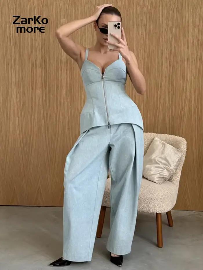 Ensemble chic pour femme : haut cintré