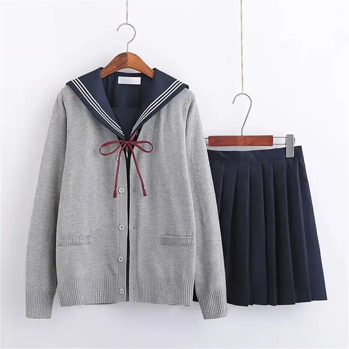 Grande Taille S-5XL TANJapanese JK Uniformes Robes D'école Pour Les Bol Bleu Marine Marin Trempé Veste