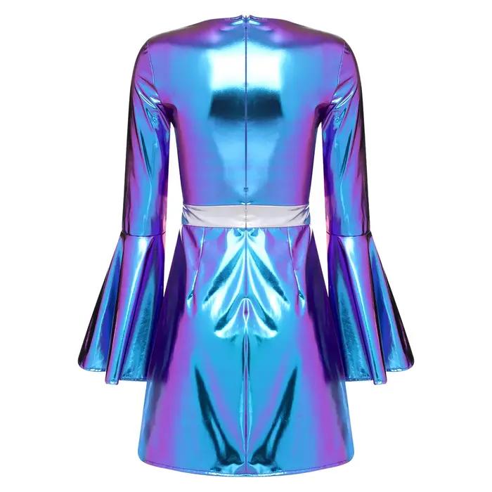 Robe moulante Disco rétro des années 70 pour femmes