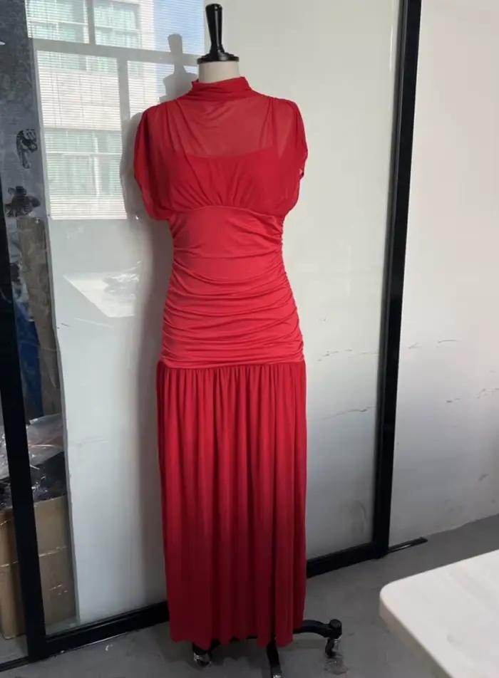 Robe Chic en Gros 2025 – Robe d'Été Élégante à Col Montant
