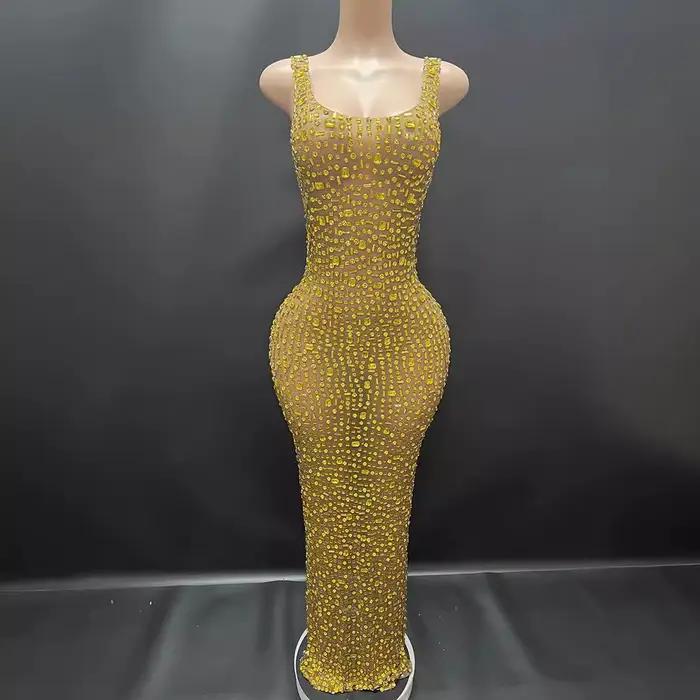 Robe de Mariée en Diamants pour Femme, Tenue de ixd'Anniversaire, Nouvel An