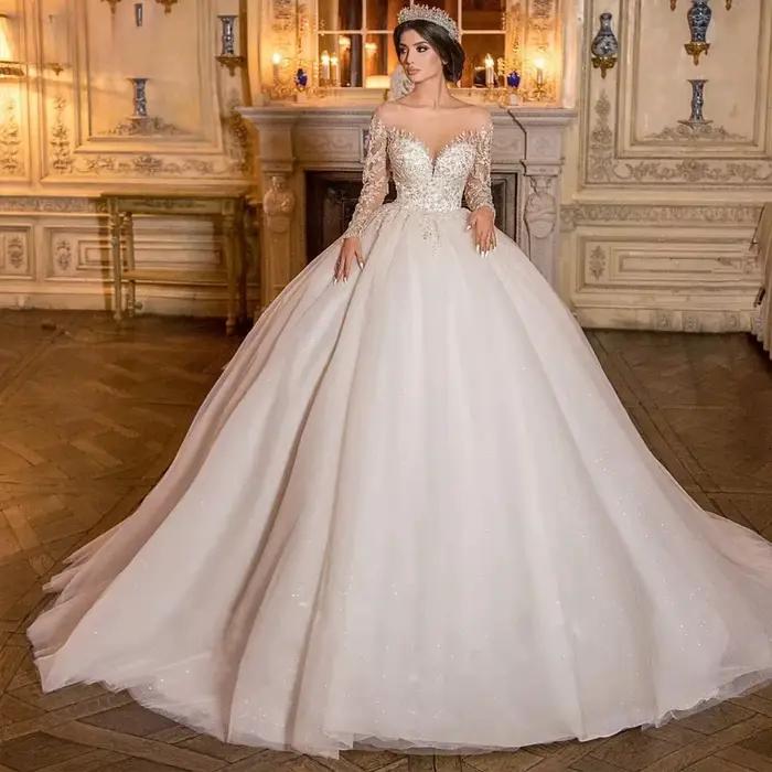 Robes de mariée de luxe personnalisées de Dubaï