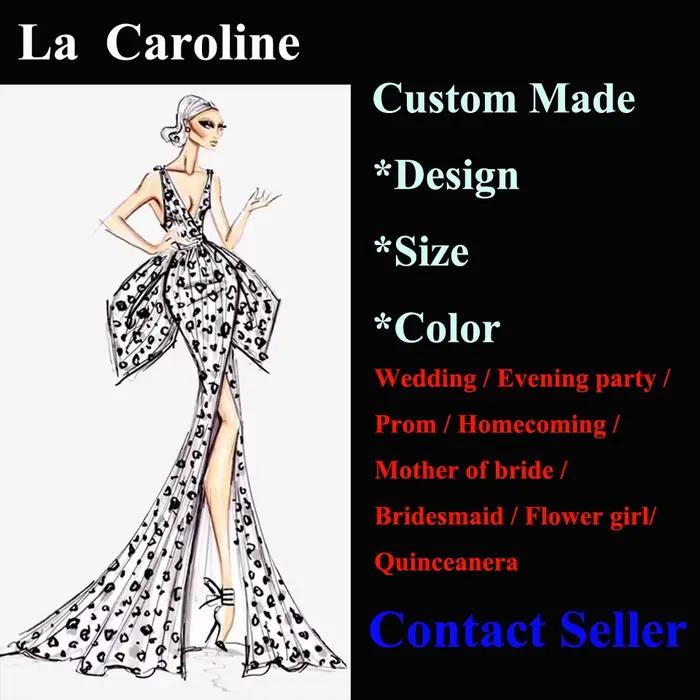 Robe de soirée Caroline colonne élégante à lacets personnalisée pour femmes occasions spéciales cocktail