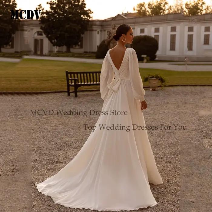 Robe de mariée civile en mousseline de soie