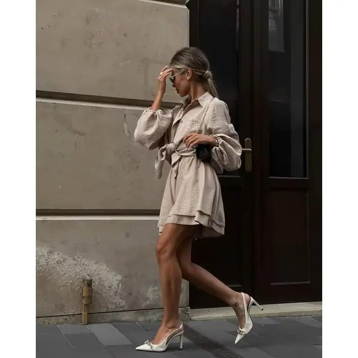 Ensembles courts d'été décontractés pour femmes, tenues pour femmes, vacances au spa, short ample à la mode, 2 pièces