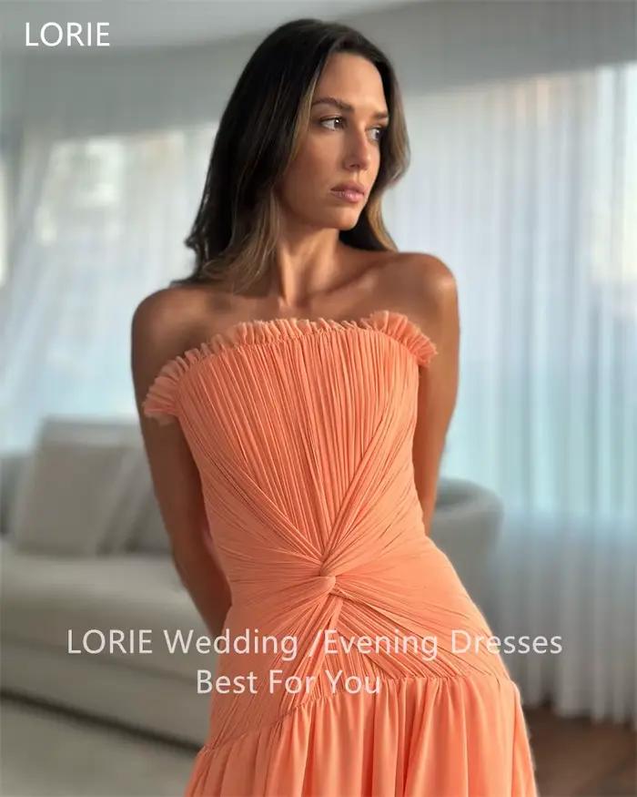 LORIE – robe de soirée trapèze Orange