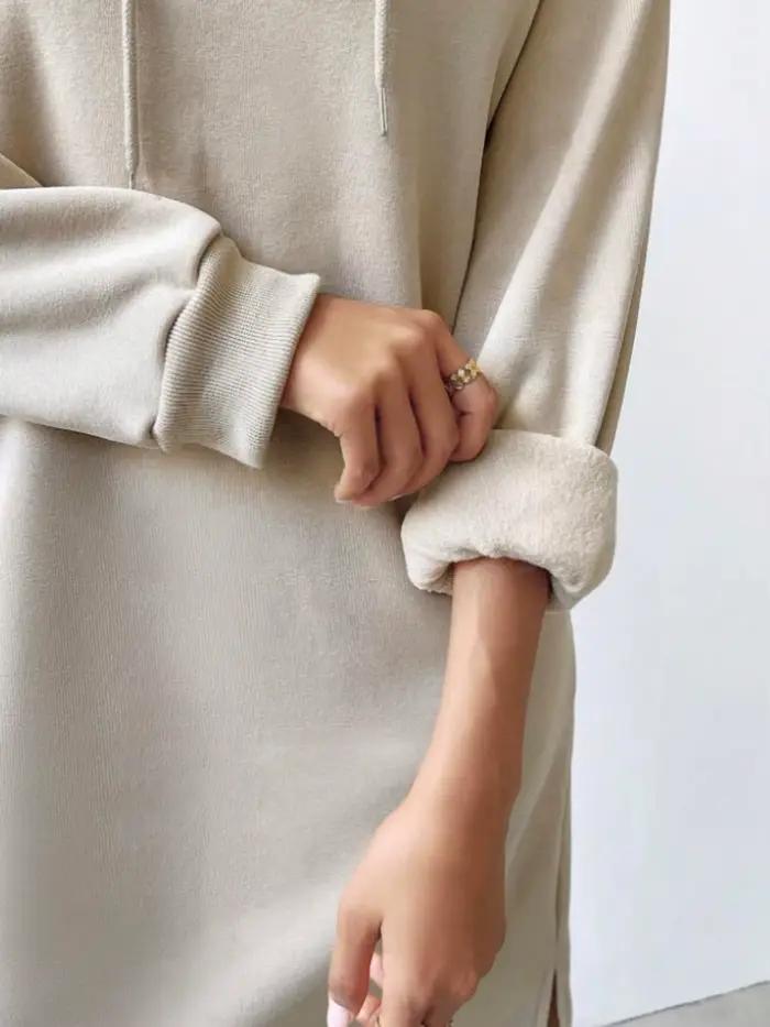 Robe sweat-shirt à capuche pour femmes
