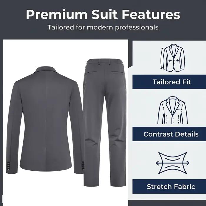 Ensemble de costume 2 pièces pour homme, vêtements de soirée élégants, pantalon de smoking, idéal pour les mariages