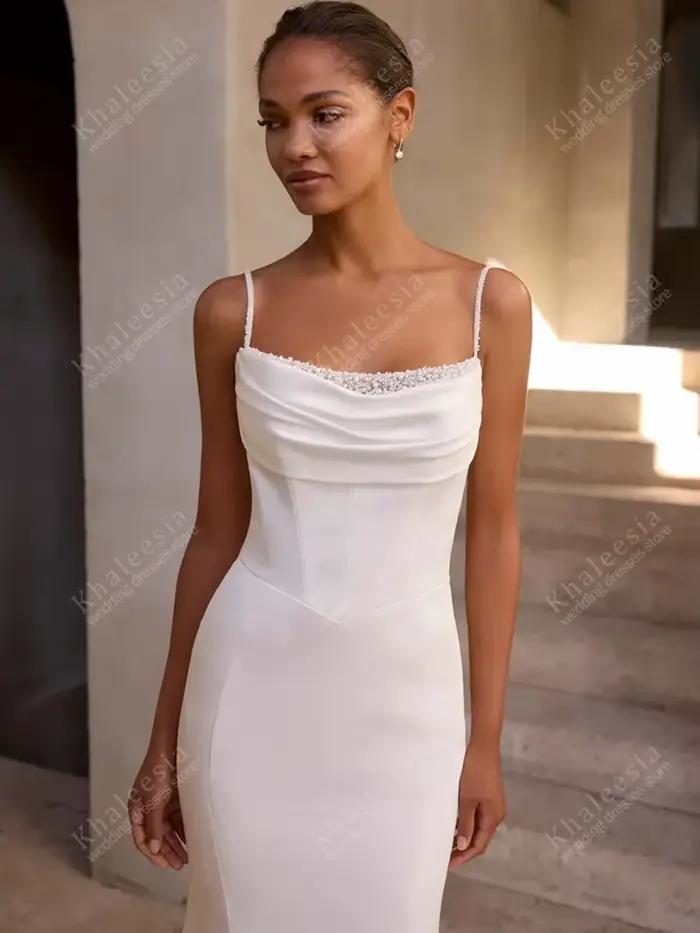 Robes De mariée simples en Satin