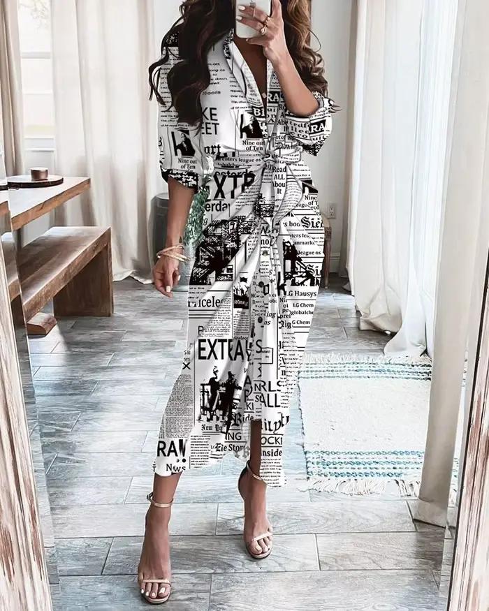 Robe longue à manches longues pour femmes