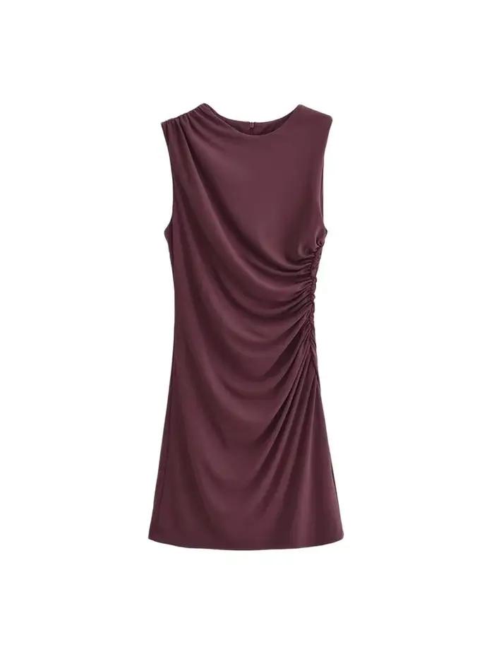 Mini robe drapée pour femmes