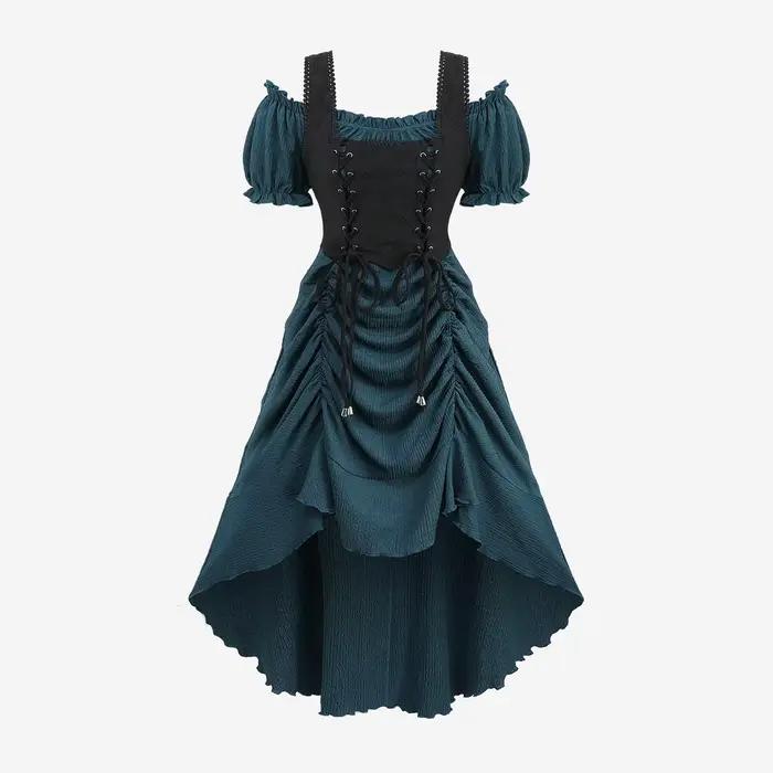 Robe de costume Renaissance médiévale pour femme
