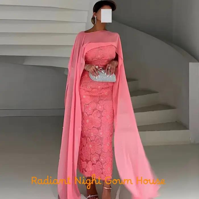 Robe de soirée exquise en tulle à col rond, élégante robe sirène pour occasions spéciales, robes de mariée de luxe avec traîne Watteau, robes de soirée personnalisées pour femmes