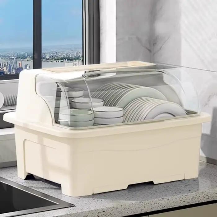 Égouttoir à vaisselle en plastique large et épais, organisateur de vaisselle de cuisine, égouttoir à vaisselle, Solution de rangement peu encombrante pour un usage domestique