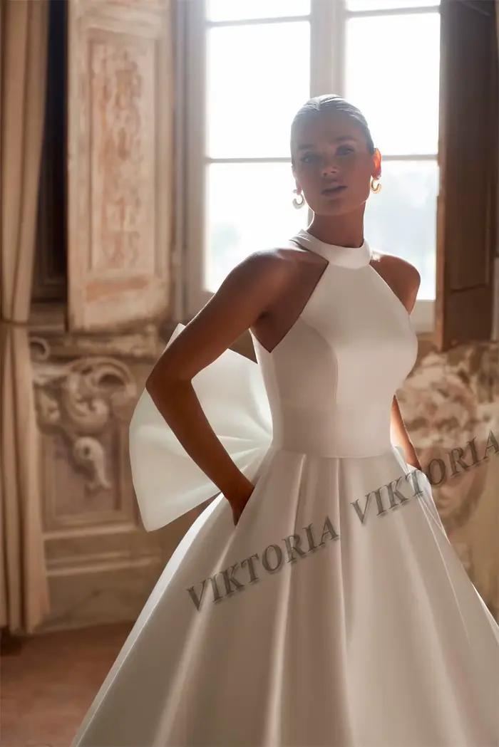 VIKTORIA élégant nœud robes De mariée pour femme